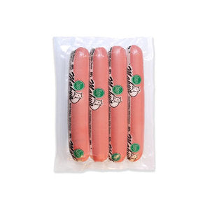 سجق هوت دوج بالجبن، 60% لحوم حمراء، 300 غرام، معبأ تحت فراغ. سجق هوت دوج بالجبن، 60% لحوم حمراء، 300 غرام، معبأ تحت فراغ.